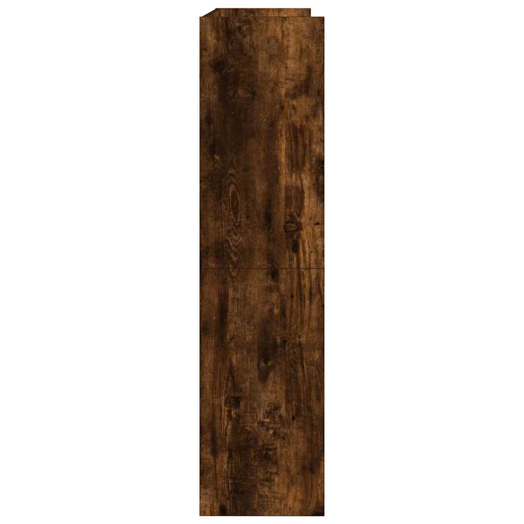 Shoe Rack Smoked Oak 80x25x100 cm Engineered Wood