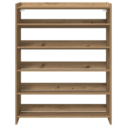 Shoe Rack Artisan Oak 80x25x100 cm Engineered Wood