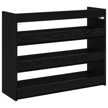 Shoe Rack Black 80x25x62 cm Engineered Wood