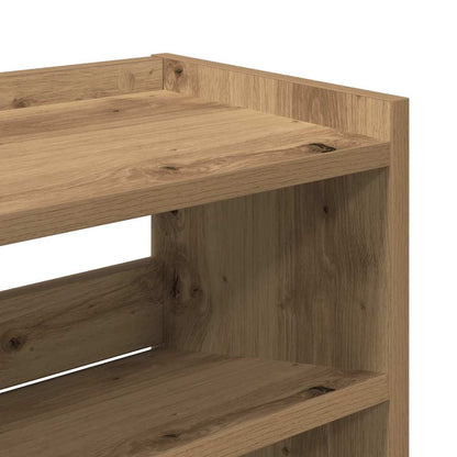 Shoe Rack Artisan Oak 80x25x62 cm Engineered Wood