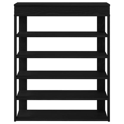 Shoe Rack Black 80x30x98 cm Engineered Wood