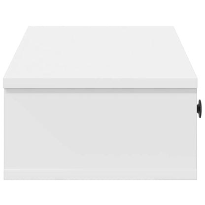 Wall Shelf with Drawers White 60x28x15 cm Engineered Wood