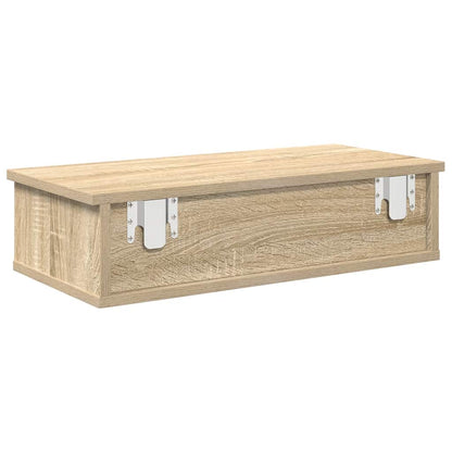 Wall Shelf with Drawers Sonoma Oak 60x28x15 cm Engineered Wood