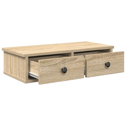 Wall Shelf with Drawers Sonoma Oak 60x28x15 cm Engineered Wood