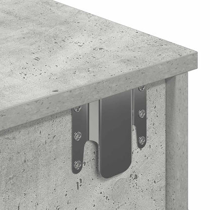 Wall Shelf with Drawers Concrete Grey 60x28x15 cm Engineered Wood