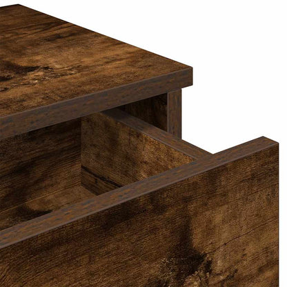Wall Shelf with Drawers Smoked Oak 60x28x15 cm Engineered Wood