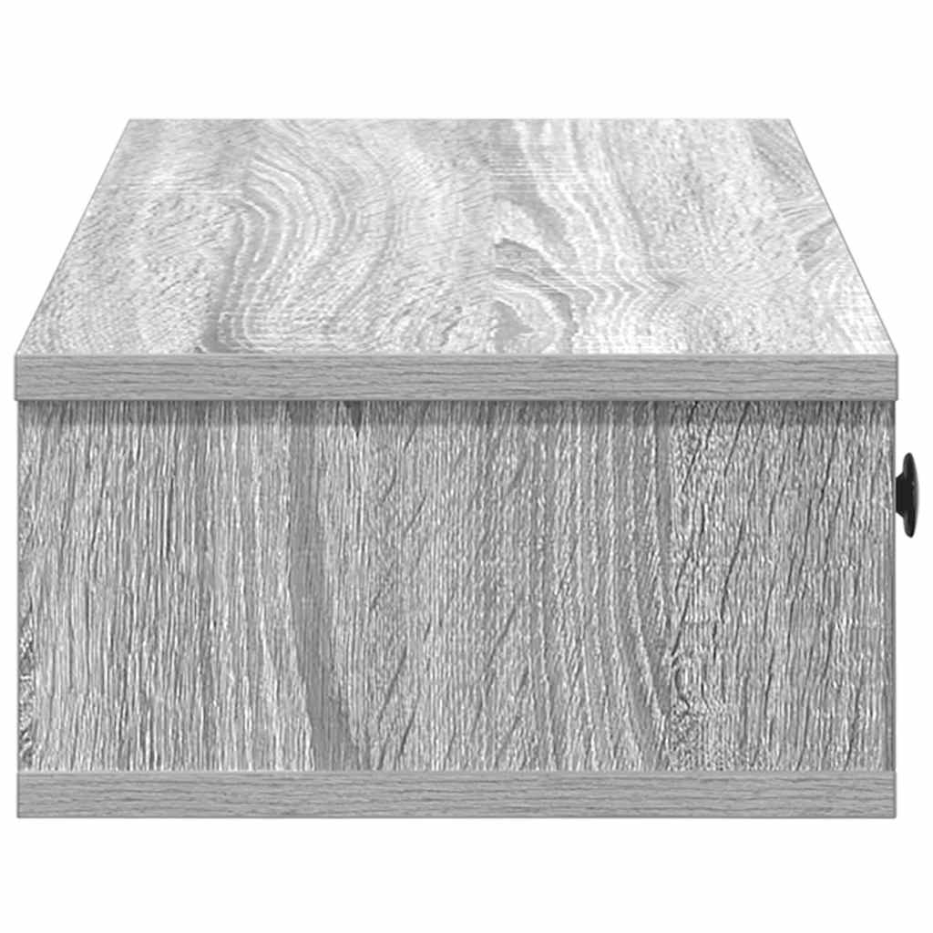 Wall Shelf with Drawers Grey Sonoma 60x28x15 cm Engineered Wood