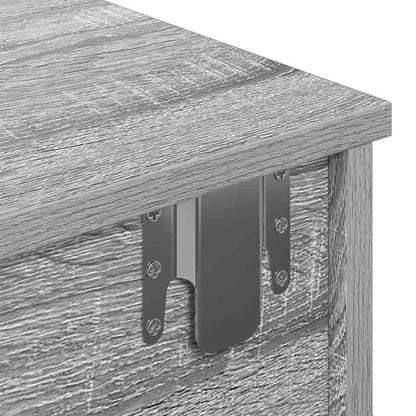 Wall Shelf with Drawers Grey Sonoma 60x28x15 cm Engineered Wood