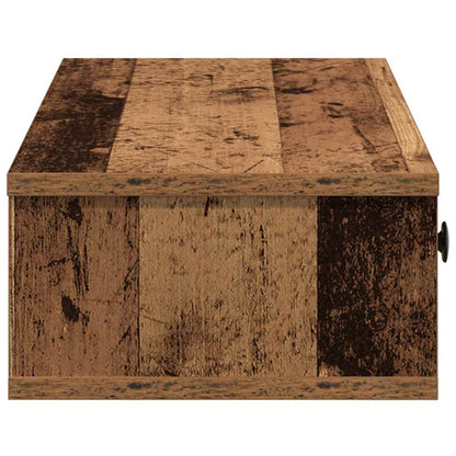 Wall Shelf with Drawers Old Wood 60x28x15 cm Engineered Wood