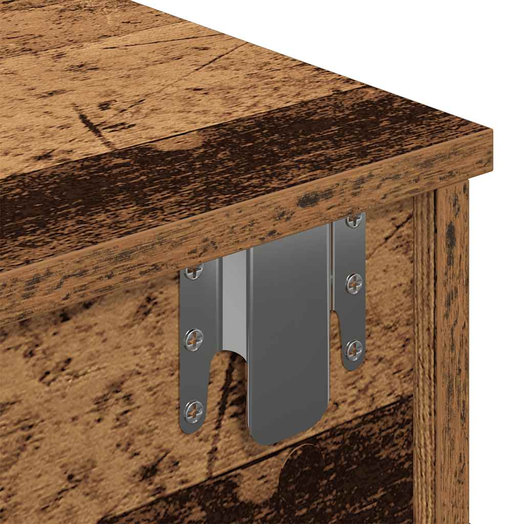 Wall Shelf with Drawers Old Wood 60x28x15 cm Engineered Wood