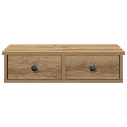 Wall Shelf with Drawers Artisian Oak 60x28x15 cm Engineered Wood