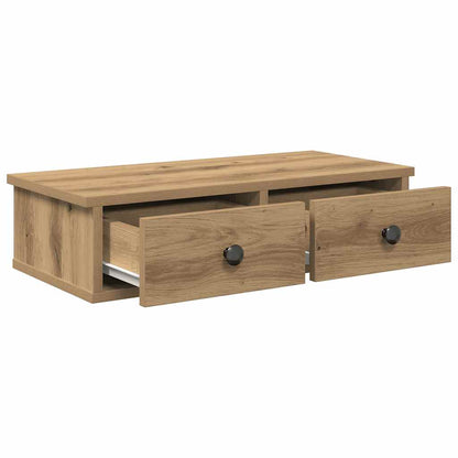 Wall Shelf with Drawers Artisian Oak 60x28x15 cm Engineered Wood