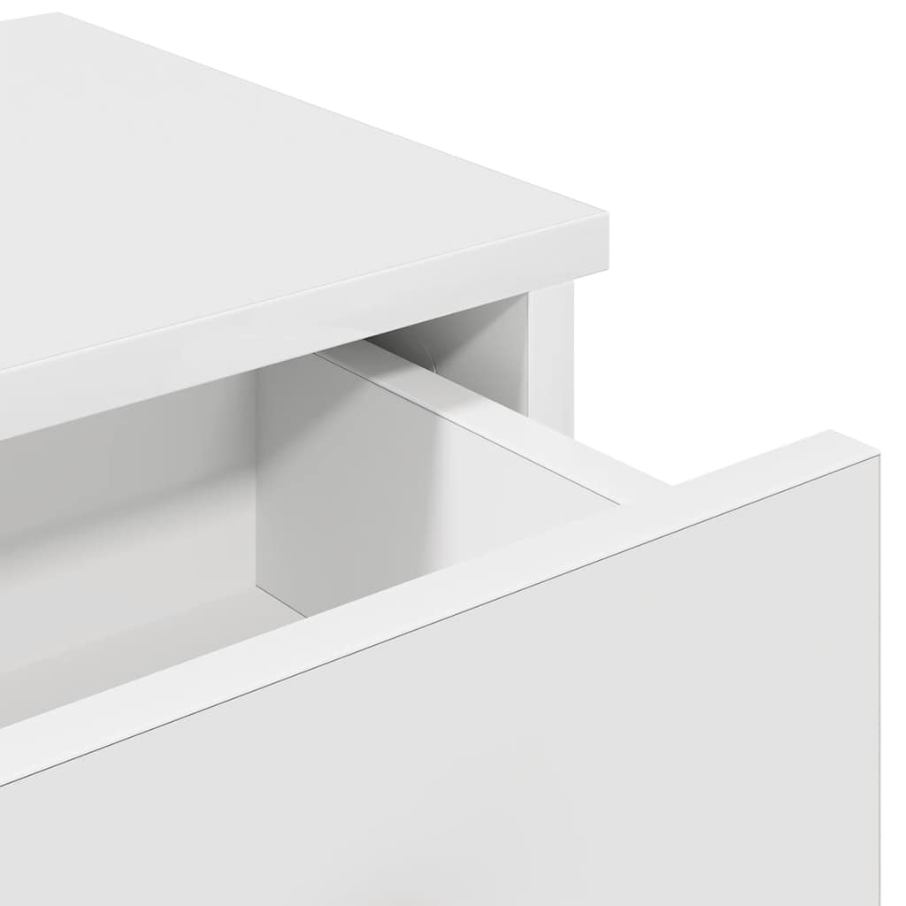 Wall Shelf with Drawers White 80x34x17 cm Engineered Wood