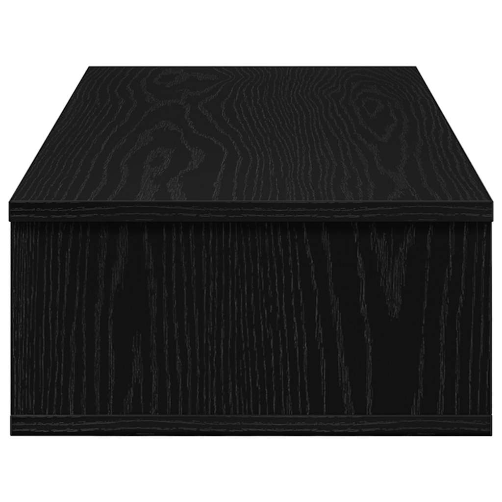 Wall Shelf with Drawers Black 80x31x17 cm Engineered Wood