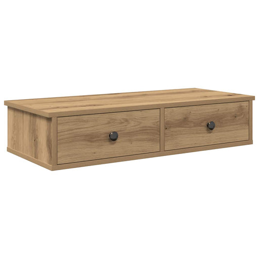 Wall Shelf with Drawers Artisian Oak 80x31x17 cm Engineered Wood