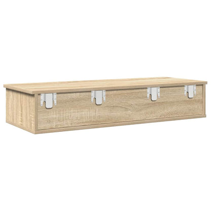 Wall Shelf with Drawers Sonoma Oak 100x37.5x19 cm Engineered Wood