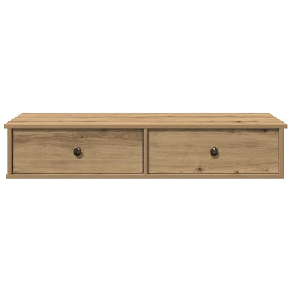 Wall Shelf with Drawers Artisian Oak 100x37.5x19 cm Engineered Wood