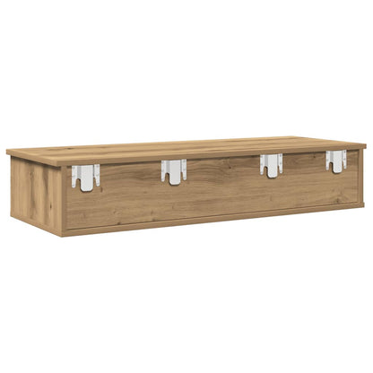 Wall Shelf with Drawers Artisian Oak 100x37.5x19 cm Engineered Wood