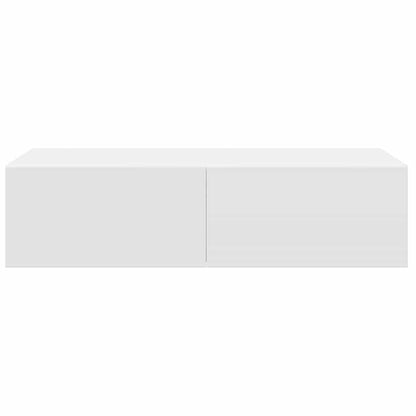 Wall Shelf with Drawers White 60x26.5x15 cm Engineered Wood