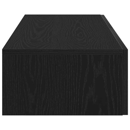Wall Shelf with Drawers Black 60x26.5x15 cm Engineered Wood