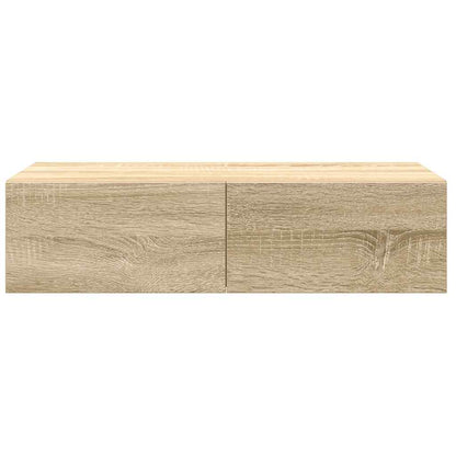 Wall Shelf with Drawers Sonoma Oak 60x26.5x15 cm Engineered Wood