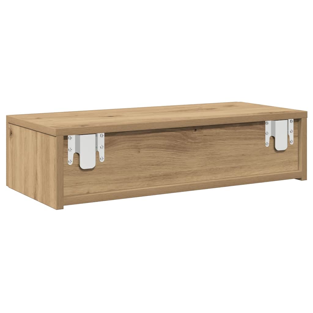 Wall Shelf with Drawers Artisian Oak 60x26.5x15 cm Engineered Wood
