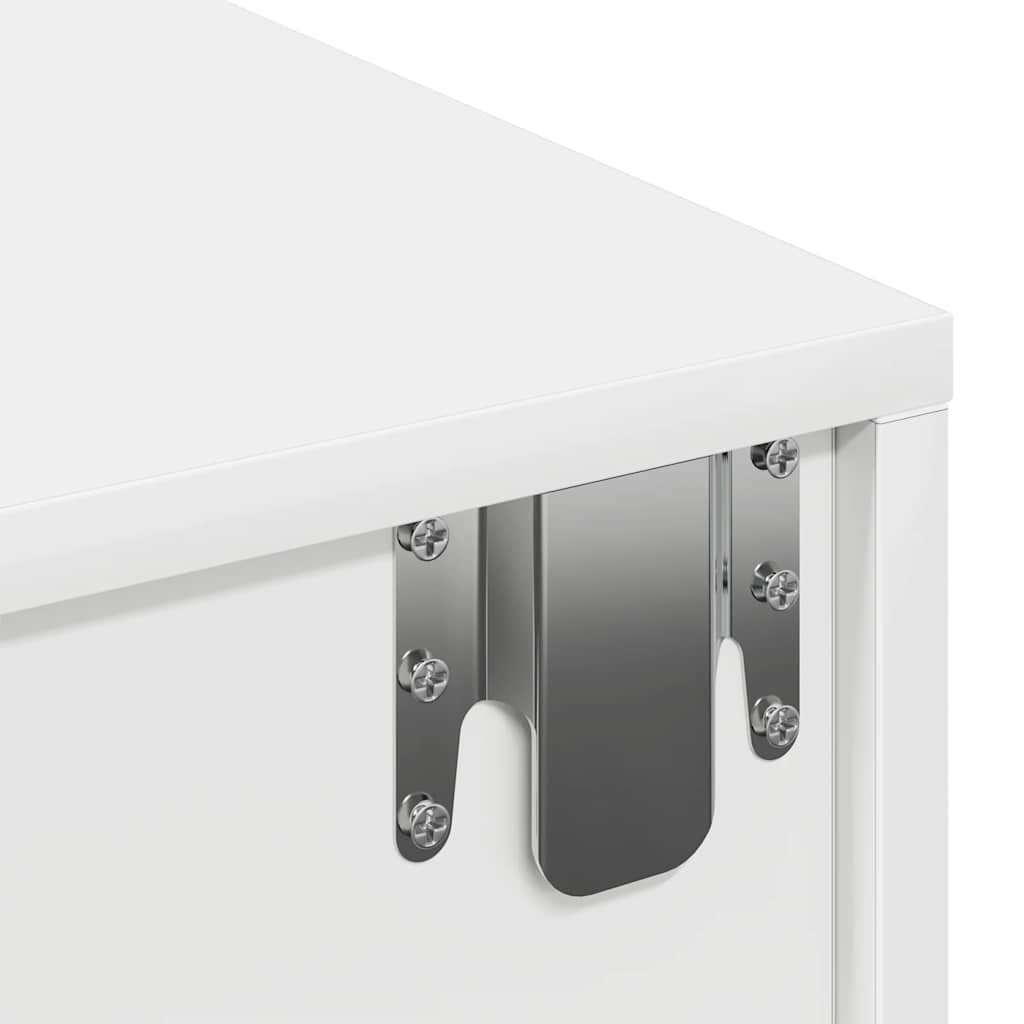 Wall Shelf with Drawers White 80x33x17 cm Engineered Wood