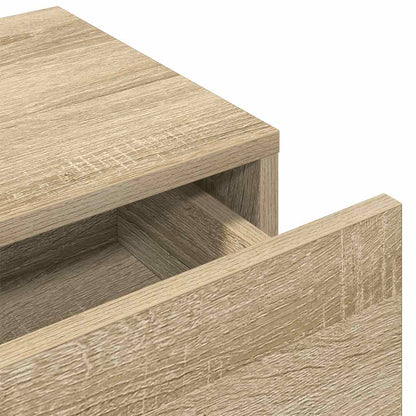 Wall Shelf with Drawers Sonoma Oak 80x33x17 cm Engineered Wood