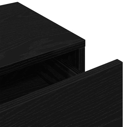 Wall Shelf with Drawers Black 100x36x19 cm Engineered Wood