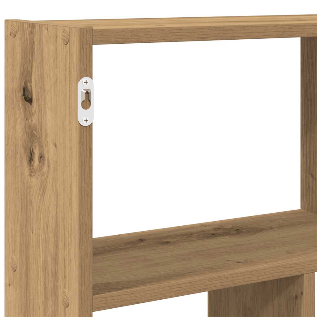 Wall Cube Shelf 12 Compartments Artisian Oak Engineered Wood