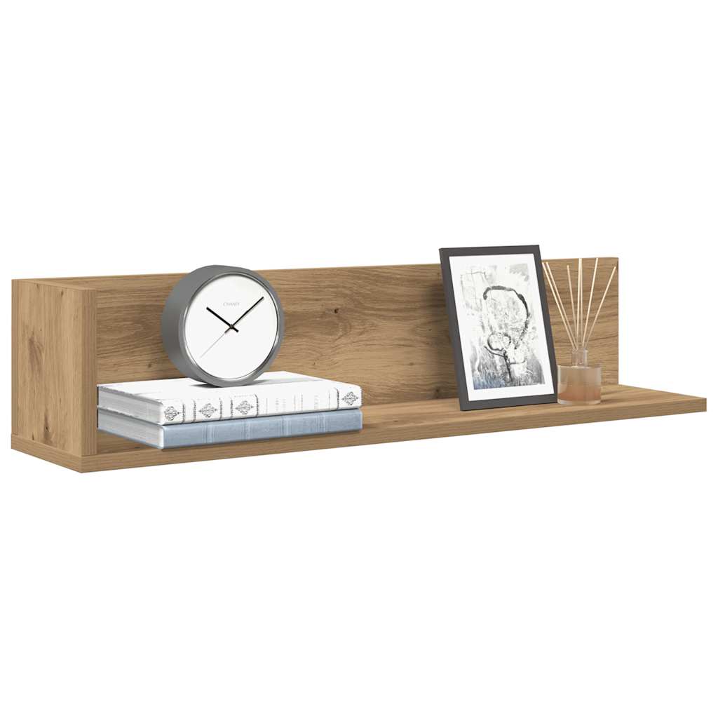 Wall Shelves 2 pcs Artisan Oak 75x16.5x16.5 cm Engineered Wood