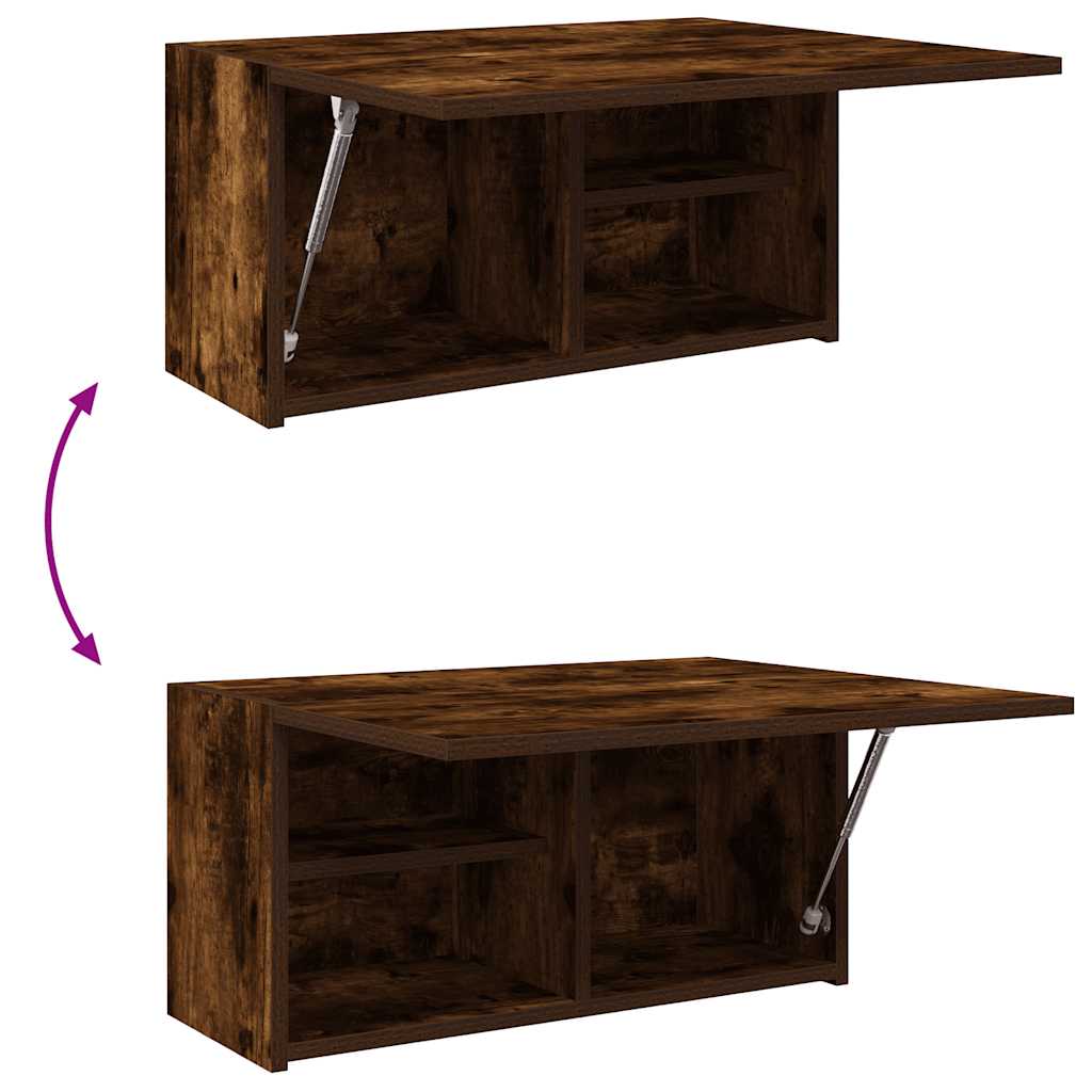 Bathroom Wall Cabinet Smoked Oak 60x25x30 cm Engineered Wood