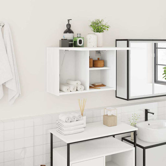 Bathroom Wall Cabinet White 60x25x40 cm Engineered Wood