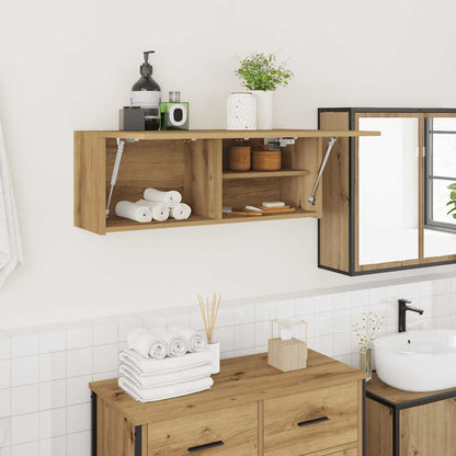 Bathroom Wall Cabinet Artisan Oak 80x25x30 cm Engineered Wood