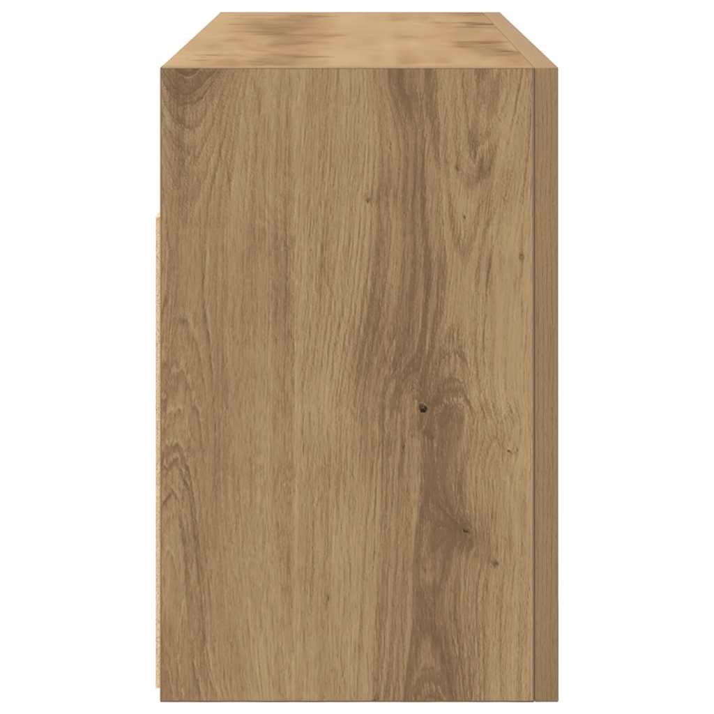 Bathroom Wall Cabinet Artisan Oak 80x25x40 cm Engineered Wood