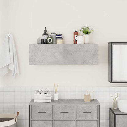 Bathroom Wall Cabinet Concrete Grey 100x25x30cm Engineered Wood