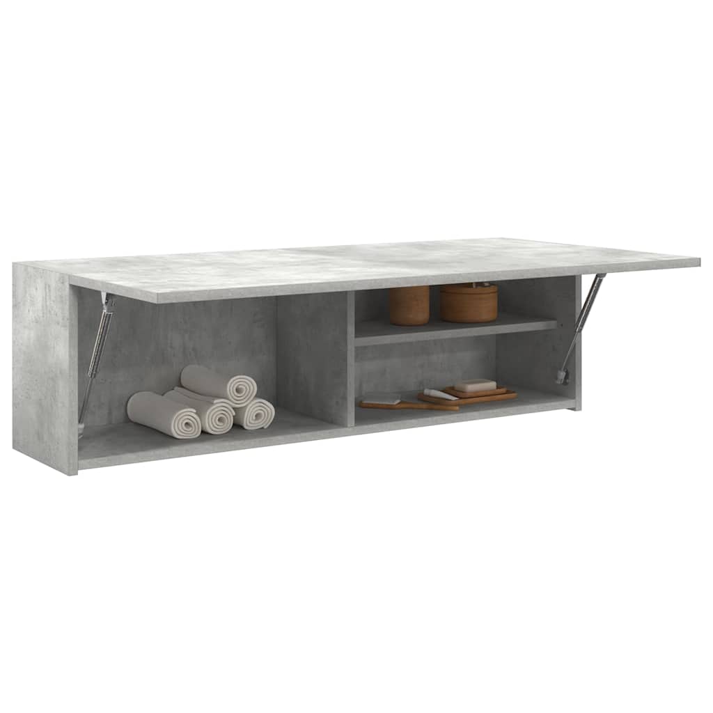 Bathroom Wall Cabinet Concrete Grey 100x25x30cm Engineered Wood