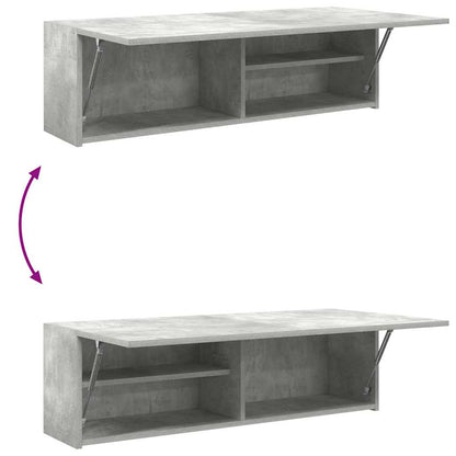 Bathroom Wall Cabinet Concrete Grey 100x25x30cm Engineered Wood