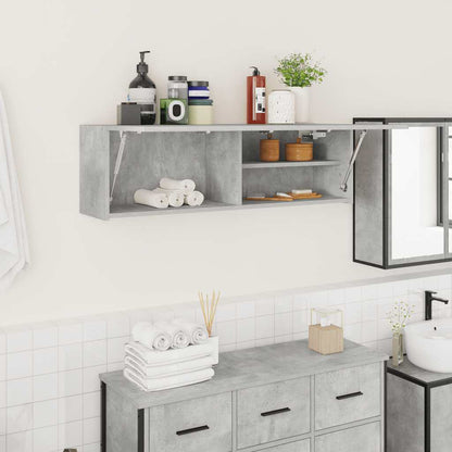 Bathroom Wall Cabinet Concrete Grey 100x25x30cm Engineered Wood