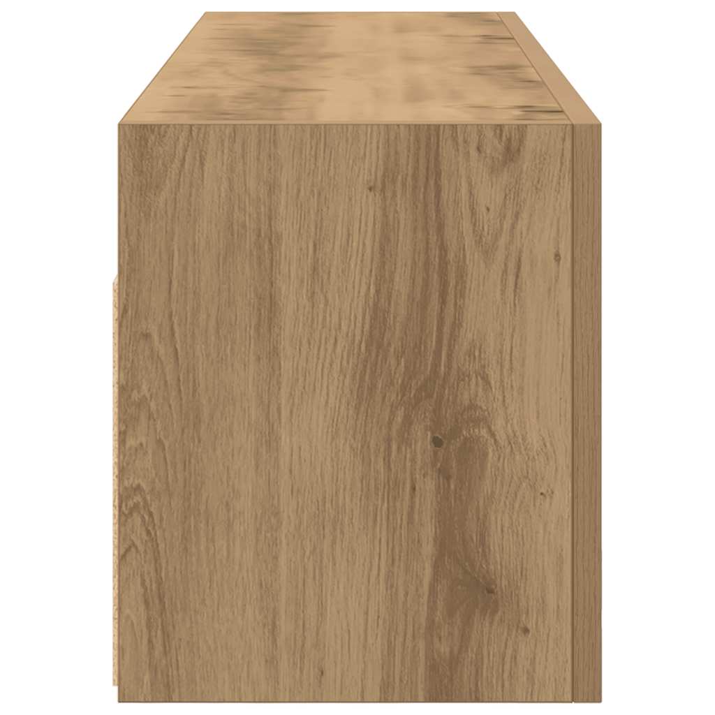 Bathroom Wall Cabinet Artisan Oak 100x25x30 cm Engineered Wood