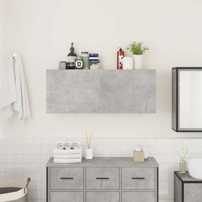Bathroom Wall Cabinet Concrete Grey 100x25x40cm Engineered Wood