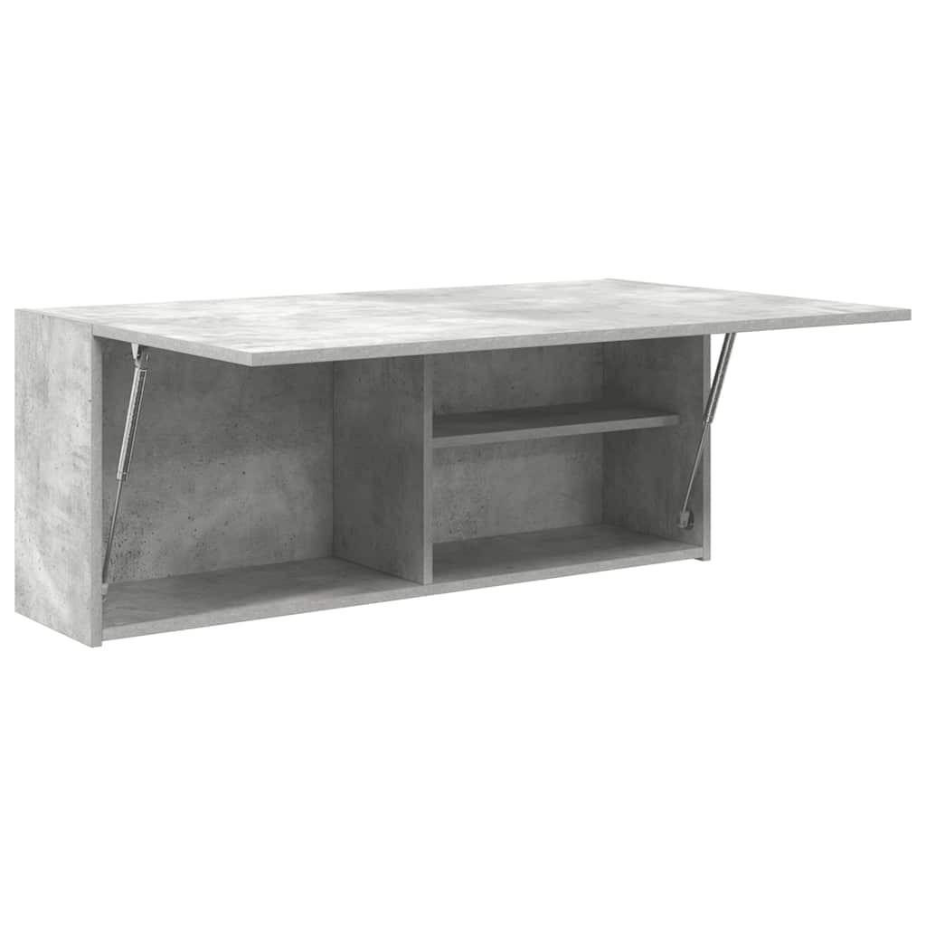 Bathroom Wall Cabinet Concrete Grey 100x25x40cm Engineered Wood