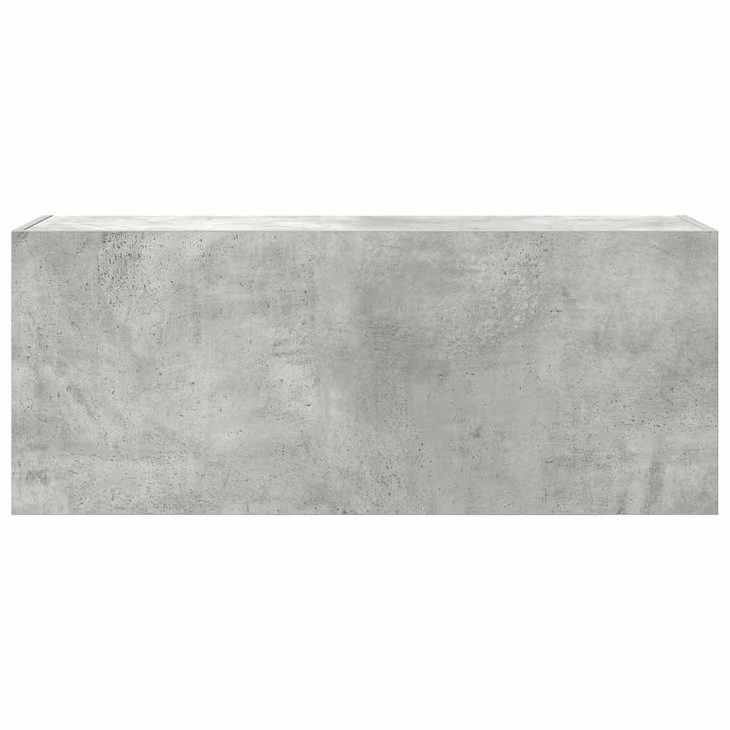 Bathroom Wall Cabinet Concrete Grey 100x25x40cm Engineered Wood