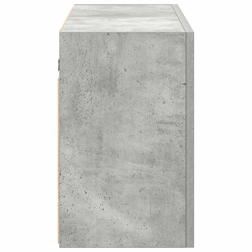 Bathroom Wall Cabinet Concrete Grey 100x25x40cm Engineered Wood