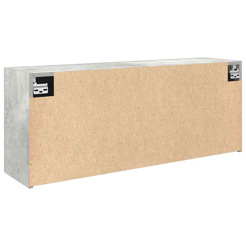 Bathroom Wall Cabinet Concrete Grey 100x25x40cm Engineered Wood