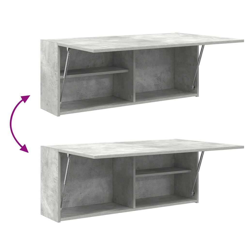 Bathroom Wall Cabinet Concrete Grey 100x25x40cm Engineered Wood