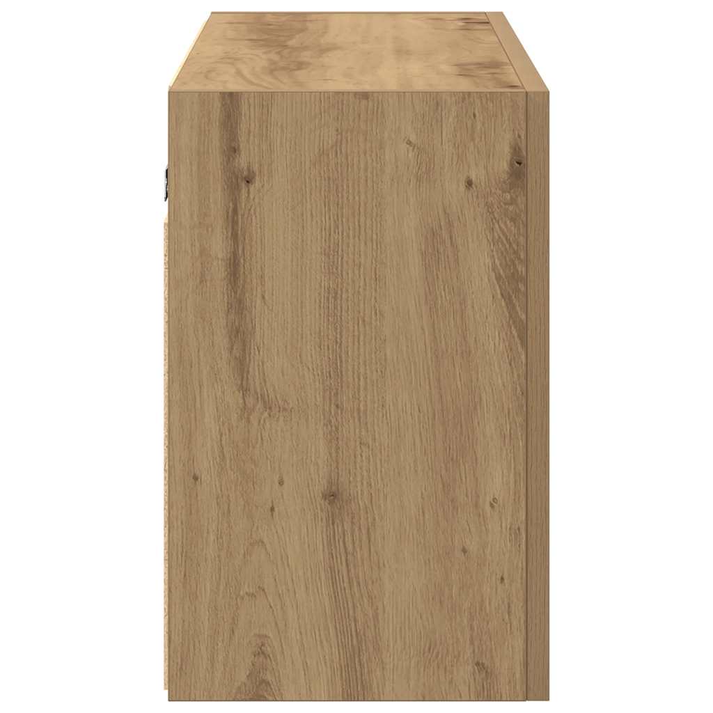 Bathroom Wall Cabinet Artisan Oak 100x25x40 cm Engineered Wood