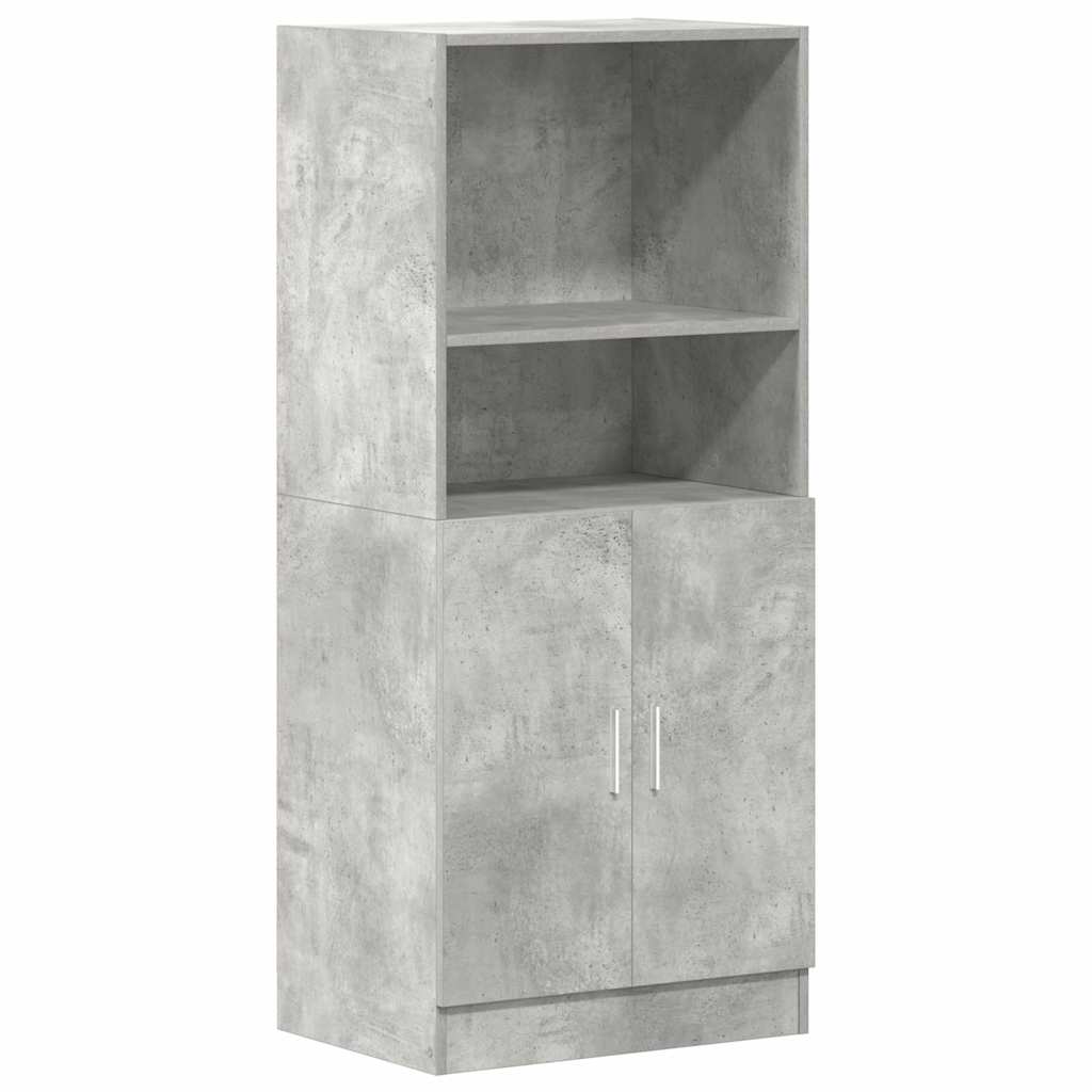 Kitchen Cabinet Concrete Grey 57x41,5x131,5 cm Engineered Wood