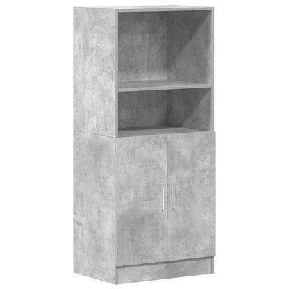 Kitchen Cabinet Concrete Grey 57x41,5x131,5 cm Engineered Wood