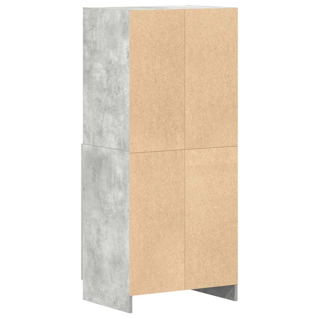Kitchen Cabinet Concrete Grey 57x41,5x131,5 cm Engineered Wood